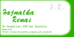 hajnalka remai business card